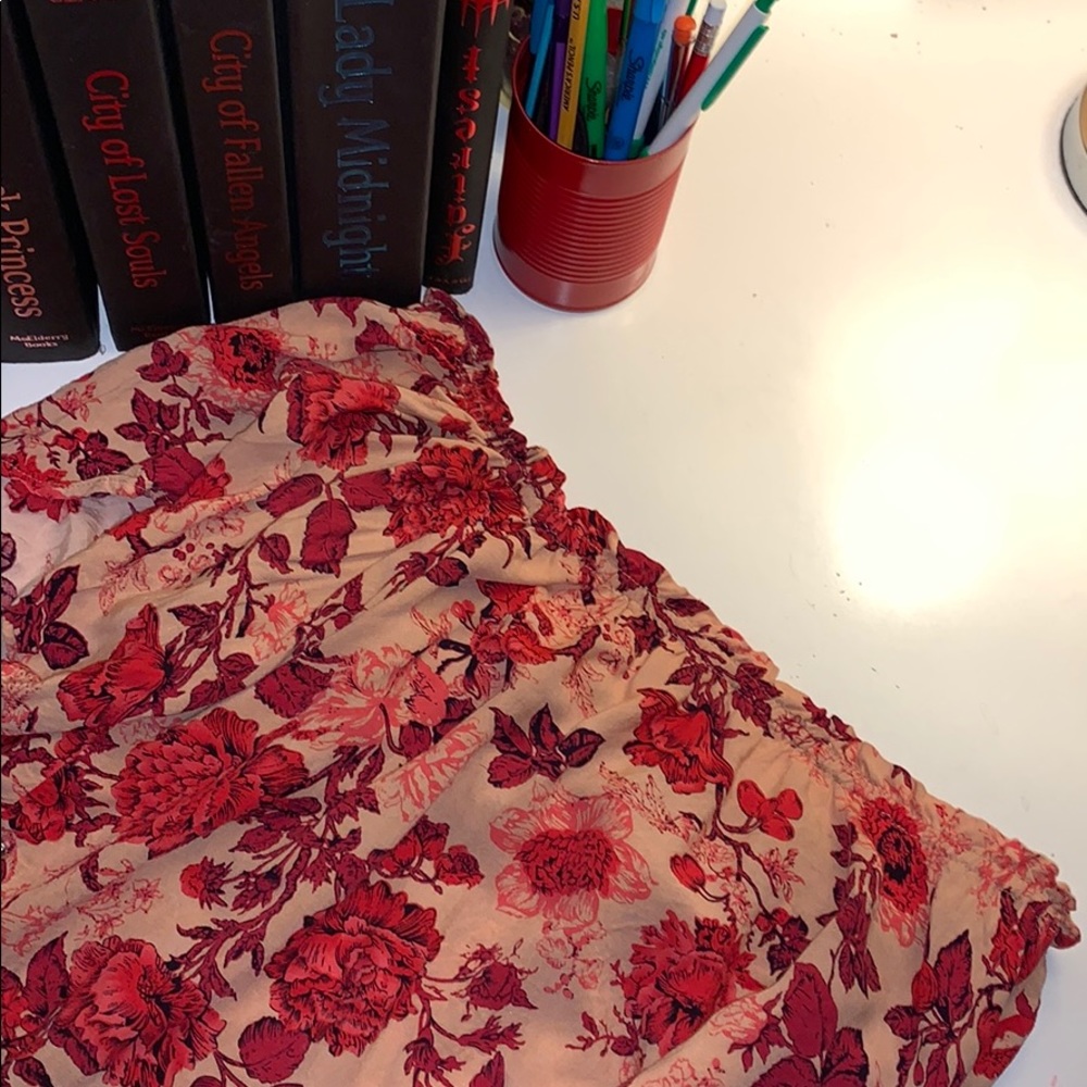 Over the shoulder floral top